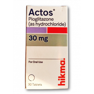 ACTOS 30 MG ( PIOGLITAZONE ) 30 TABLETS